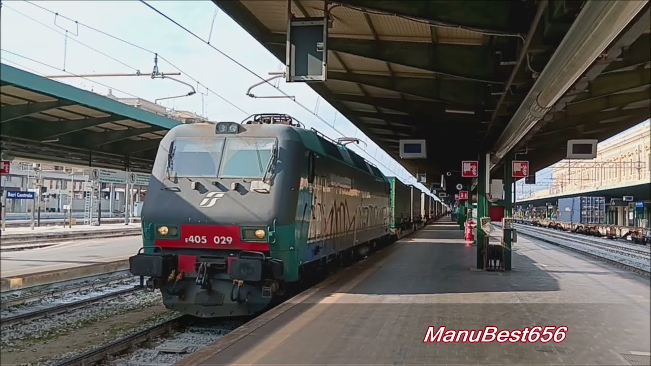 TRENI MERCI IN TRANSITO CONTEMPORANEO ALLA STAZIONE DI BARI CENTRALE!