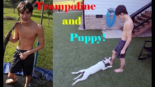 Puppy Playtime \u0026 Trampoline Basketball: Its a Good Day!