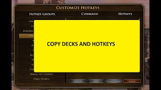 How did i copy Decks and Hotkeys in Age of Empires 2 and Age of Empires 3 screenshot 5