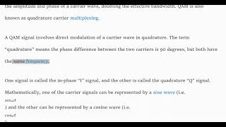 What is Quadrature amplitude modulation? QAM What does mean explained