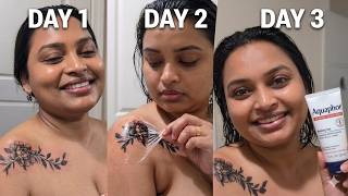 Tattoo Healing Day 1-3 : Removing My Second Skin! (The First 72 Hours)