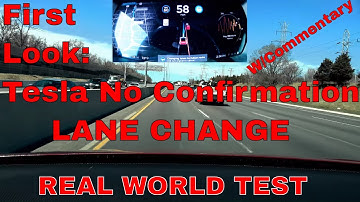 Tesla No Confirmation Lane change Autopilot - Update 2019.12 Real World with Commentary