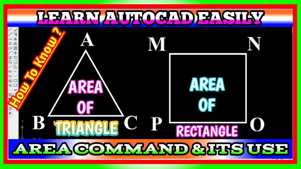 Area Command In Autocad ll How To calculate The Area and Perimeter Of A ...