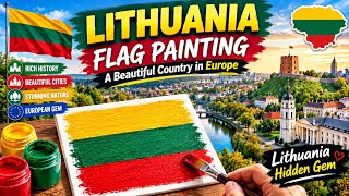 🇱🇹 I Painted the Lithuania Flag 🎨 | Satisfying Flag Painting | Lithuania