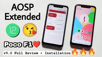Poco F1 | Android 12 | Material You | AOSP Extended 9.0 | Install Android 12 Rom AEX 9.0 On Poco F1🔥