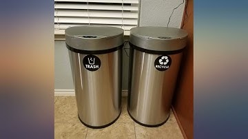 iTouchless 13 Gallon Semi-Round Extra-Wide Opening Sensor Touchless Trash Can with review