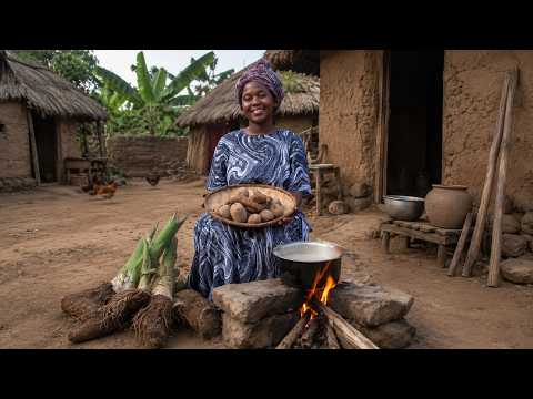 Young African Village Daughter Cooks Breakfast Off-Grid | Peaceful Morning Routine