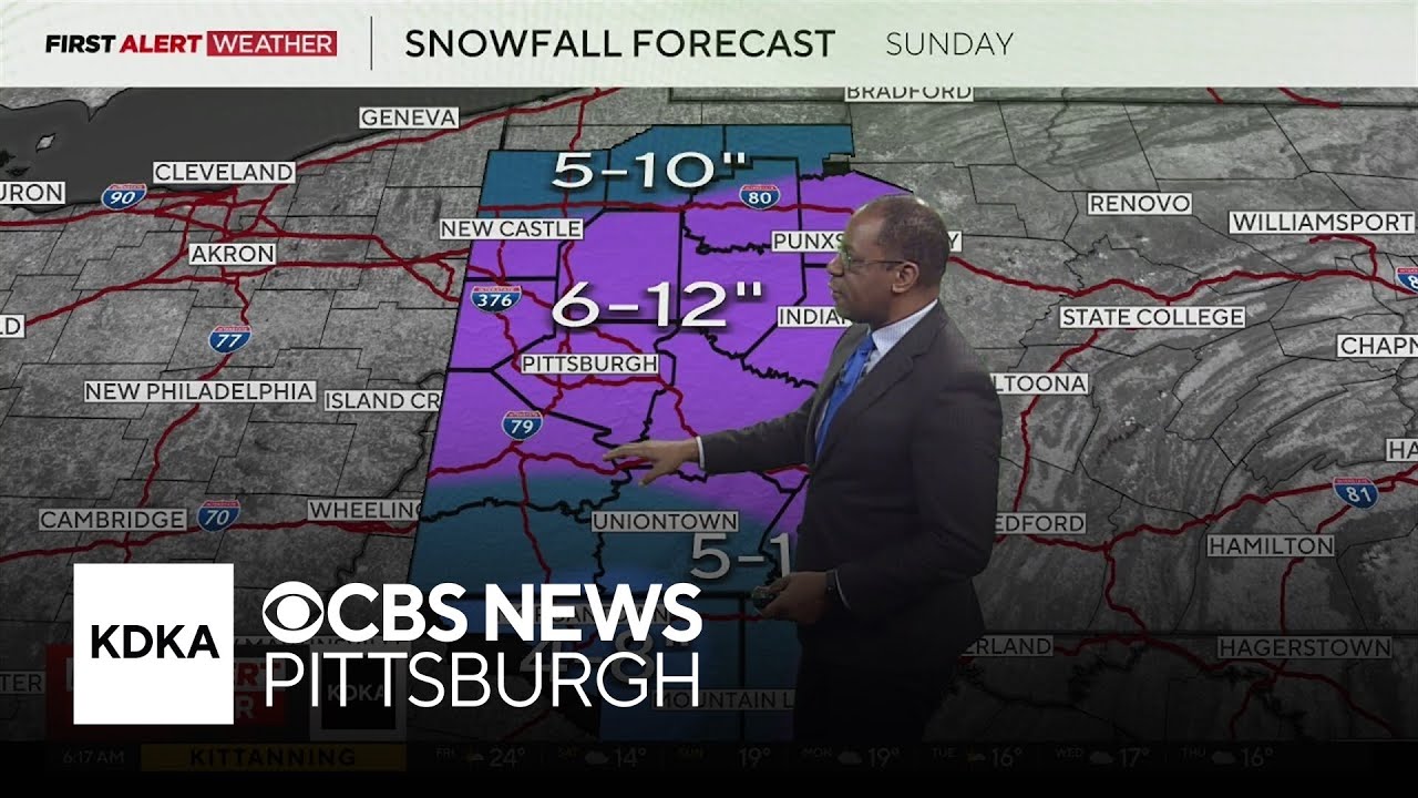 Tracking the weekend snowstorm and cold temperatures in Pittsburgh ...