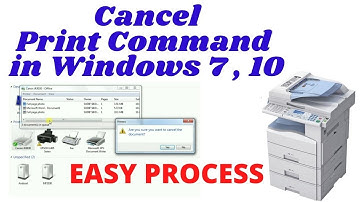 How to Cancel Print Command in Windows 7 Xerox Machine Print Print Problem