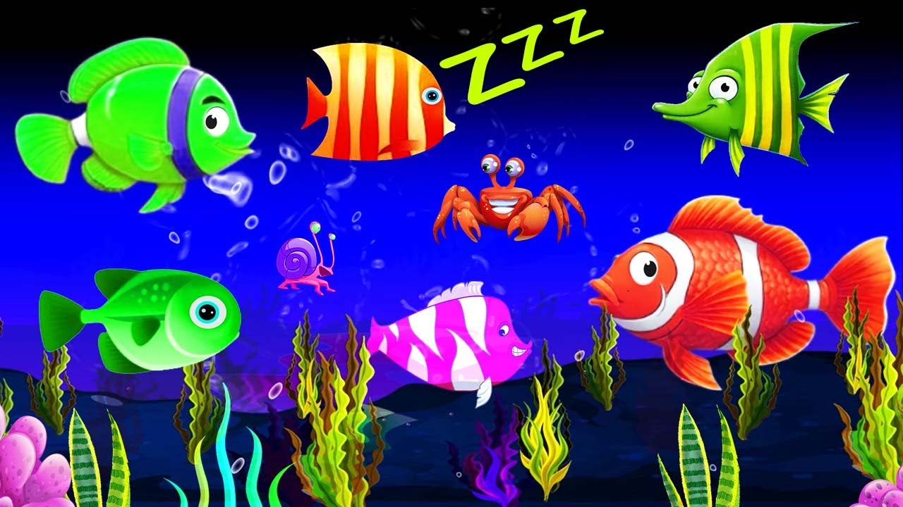 Mozart & Brahms Lullabies🌙💤 Sea Aquarium Animation🐠 Calming Fish💤Baby Sleep Music 