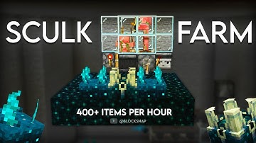 Simple Sculk Sensor and Shrieker Farm in Minecraft Bedrock 1.19