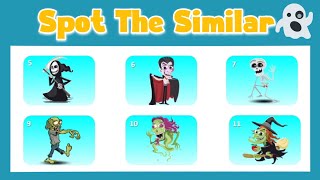 Spot The Similar | Find 2 Identical Images | Visual Memory Game | Halloween Special screenshot 4