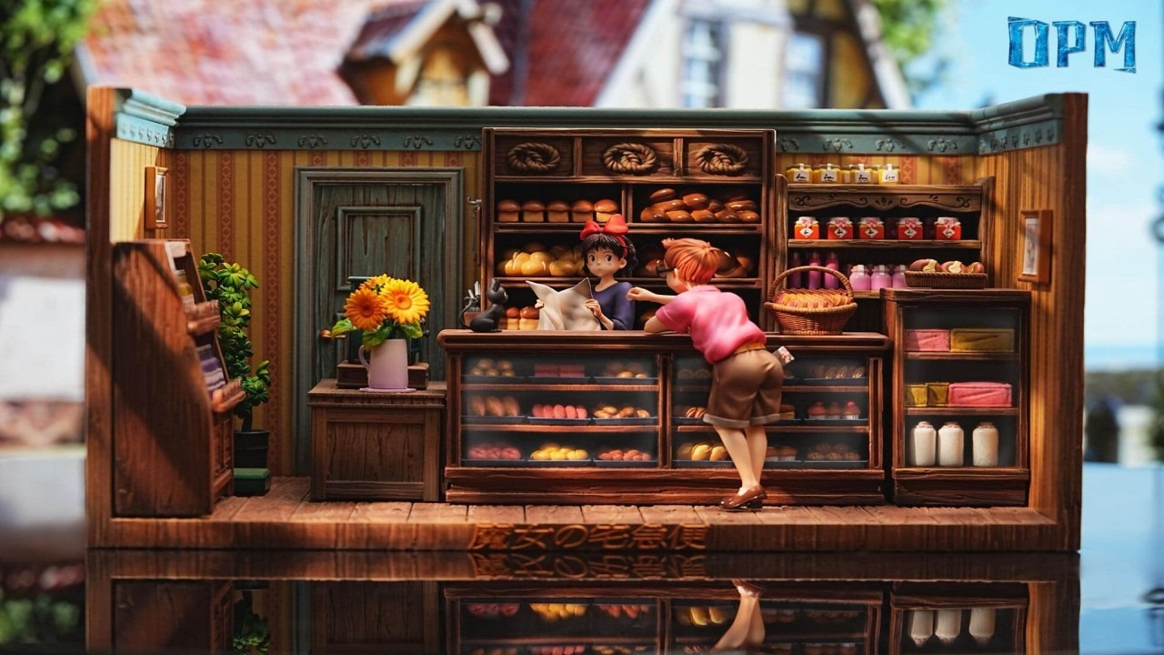クッキー様＊kyo＊ハンドメイド＊ミニチュア＊Jiji＊飾り棚 Kiki's Delivery Service: The Bakery Kiki & Jiji - OPM Studio