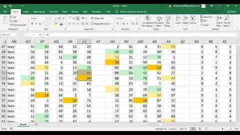 Preview of how I use excel to forecast lotto games