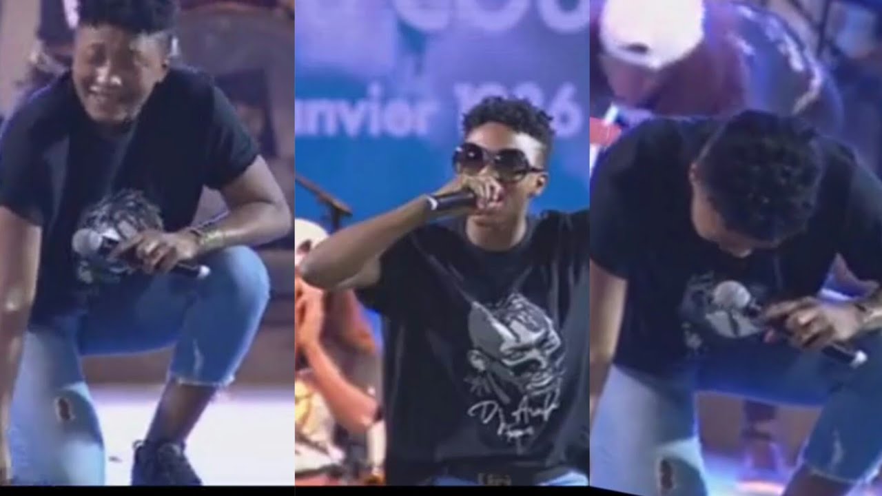 Claire Bahi en larme au Cérémonie d'hommage à DJ Arafat au Stade Félix-Houphouët-Boigny