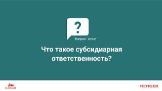 Что такое субсидиарная ответственность?