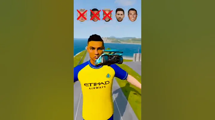 🤩 Ronaldo vs Messi vs Mbappe vs Neymar v Haaland 👌 Jump Challenge⚽ Beamng.Drive 🤩 #shorts #beamng