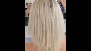 22 INCHES WHITE BLONDE HAIR WEAVE