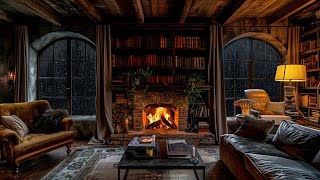 Ember & Rain Echoes | 3 Hours of Soft Rain Patter & Fireplace Glow for Deep Sleep & Focus