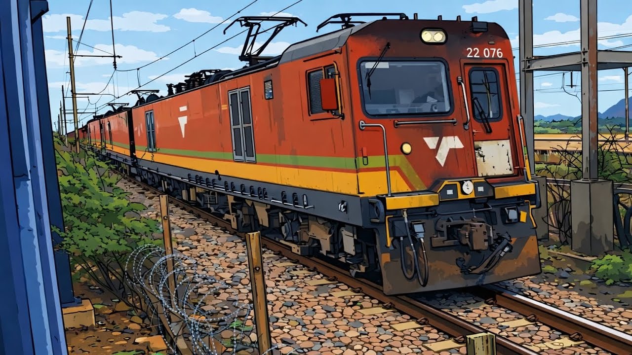 Class 22Es with a Coal Train Slow Down at De-wildt 