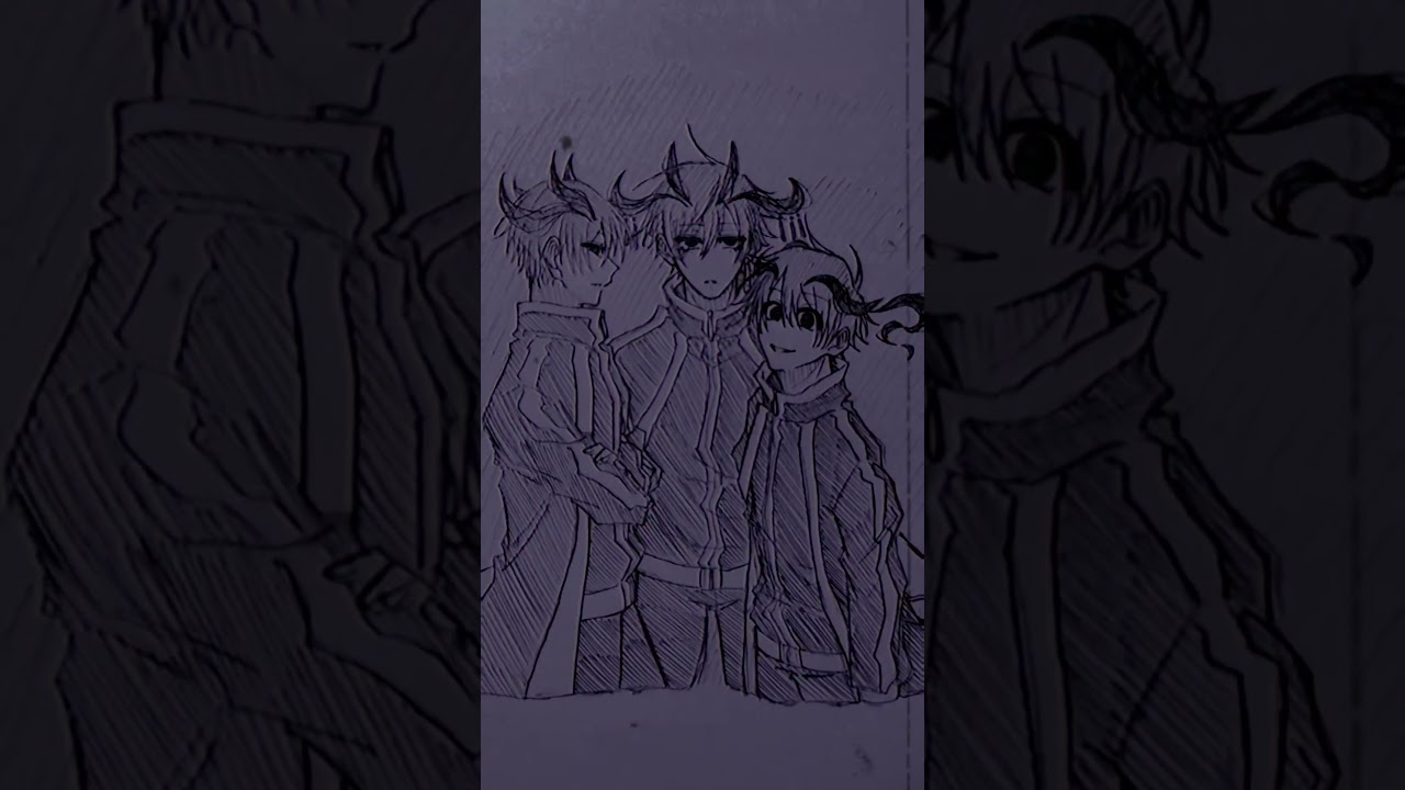 羅刹同期組 ⚠️角捏造&音ズレ有り⚠️ #イラスト #桃源暗鬼