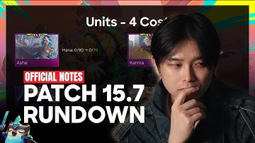 Teamfight Tactics Patch 15.7 Rundown | OFFICIAL NOTES