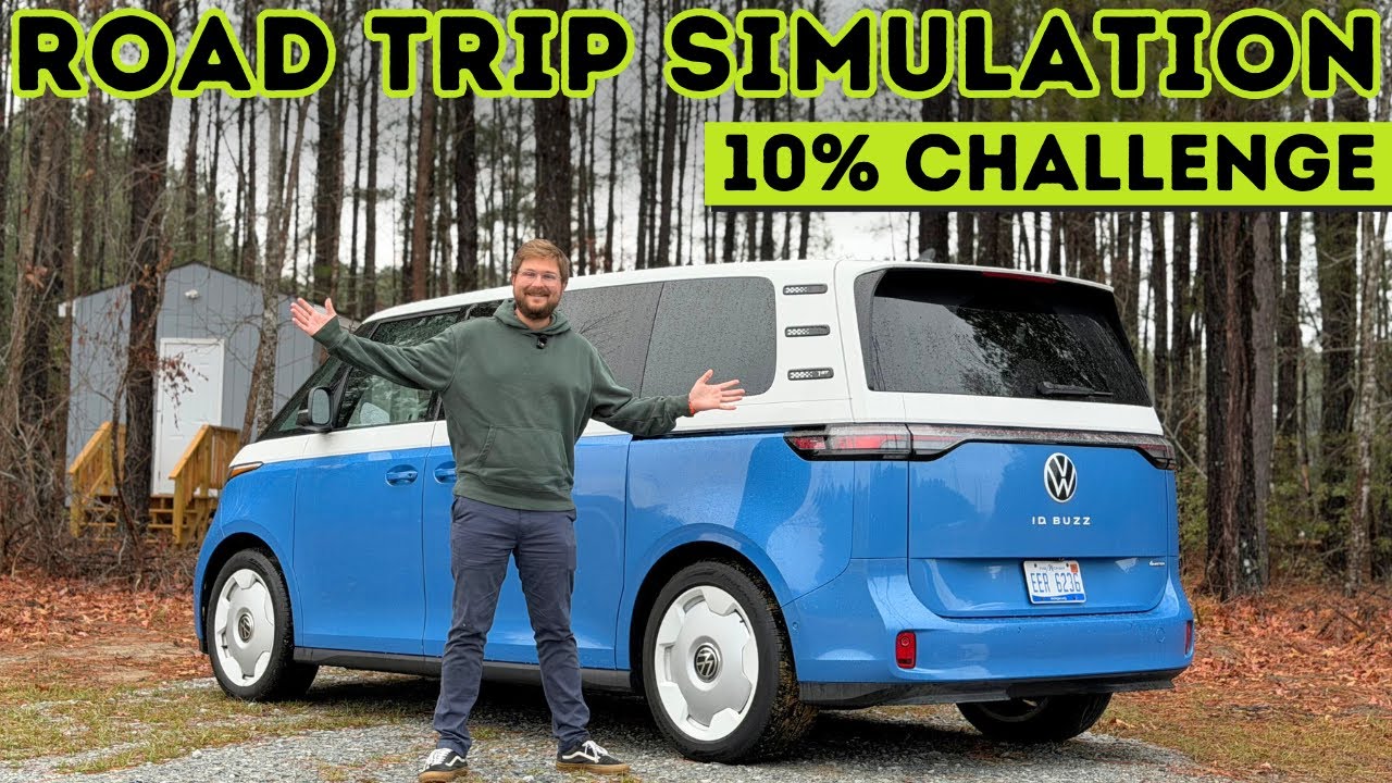 Volkswagen ID. Buzz Road Trip 10% Challenge! Всё не так плохо, как вы думаете