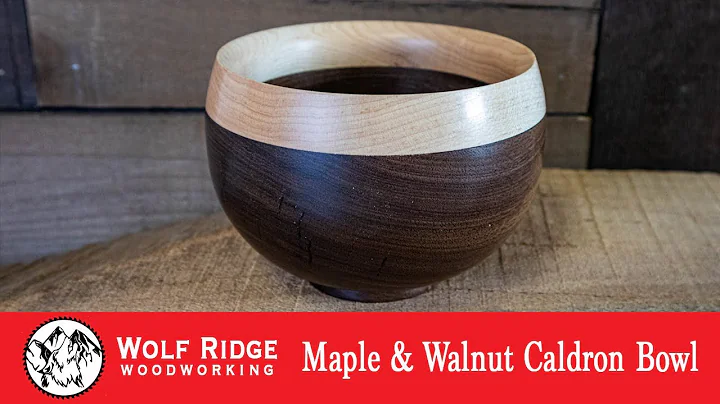 Woodturning: Maple & Walnut Caldron Bowl