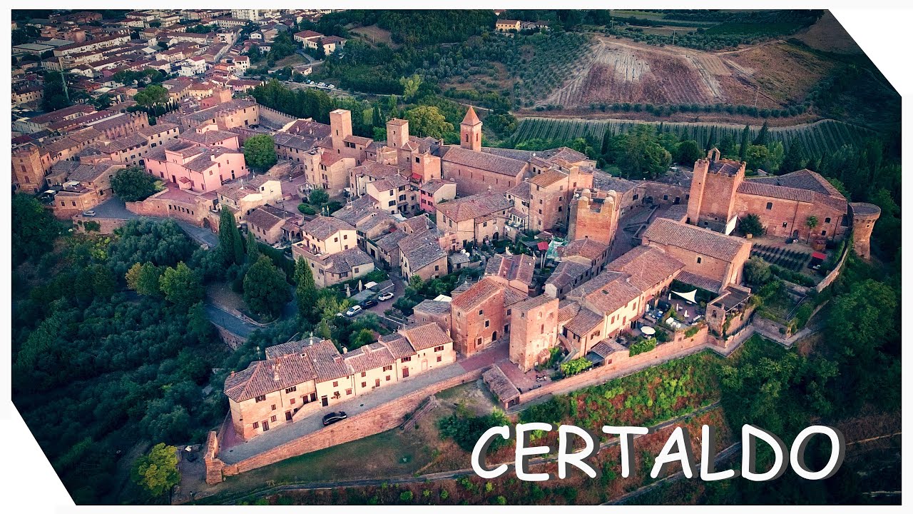 Certaldo Alto - Borgo medievale - Firenze - Mini documentario (4K) - Walking and Fly Tour