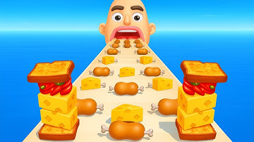 Sandwich Runner - SpeedRun All Levels Gameplay Walkthrough Android,ios New Update E8