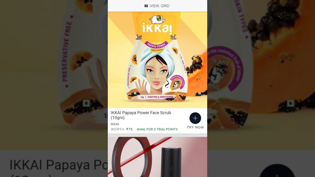 0 trial point products on smytten... bigest offer.. 