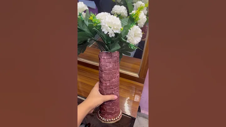 How to make a vase with cardboard simple &Easy craft #diycraft