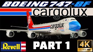 Revell Boeing 747-8F Cargolux Facemask 1/144. Part 1 (Eng sub)