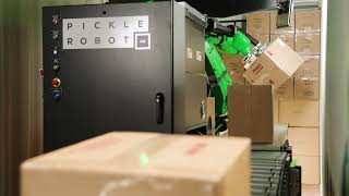 Pickle Robot in Action - 45 lb & 12 lb boxes