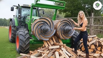 Cỗ Máy Chẻ Gỗ ‘Quái Vật’ – Siêu Mạnh Chẻ Khúc Gỗ Khổng Lồ Trong Nháy Mắt