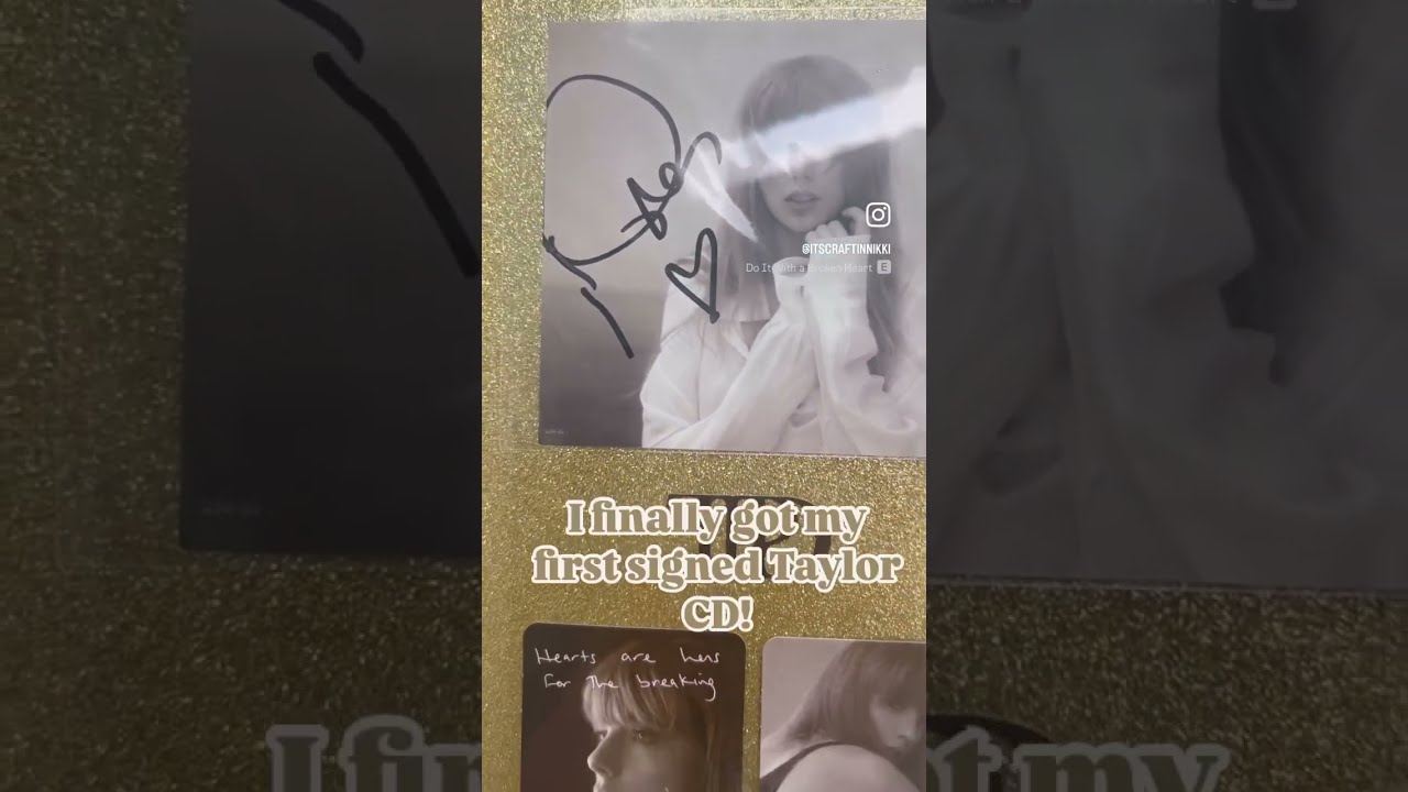 Signed Taylor Swift #TTPD CD with collectibles #swifties