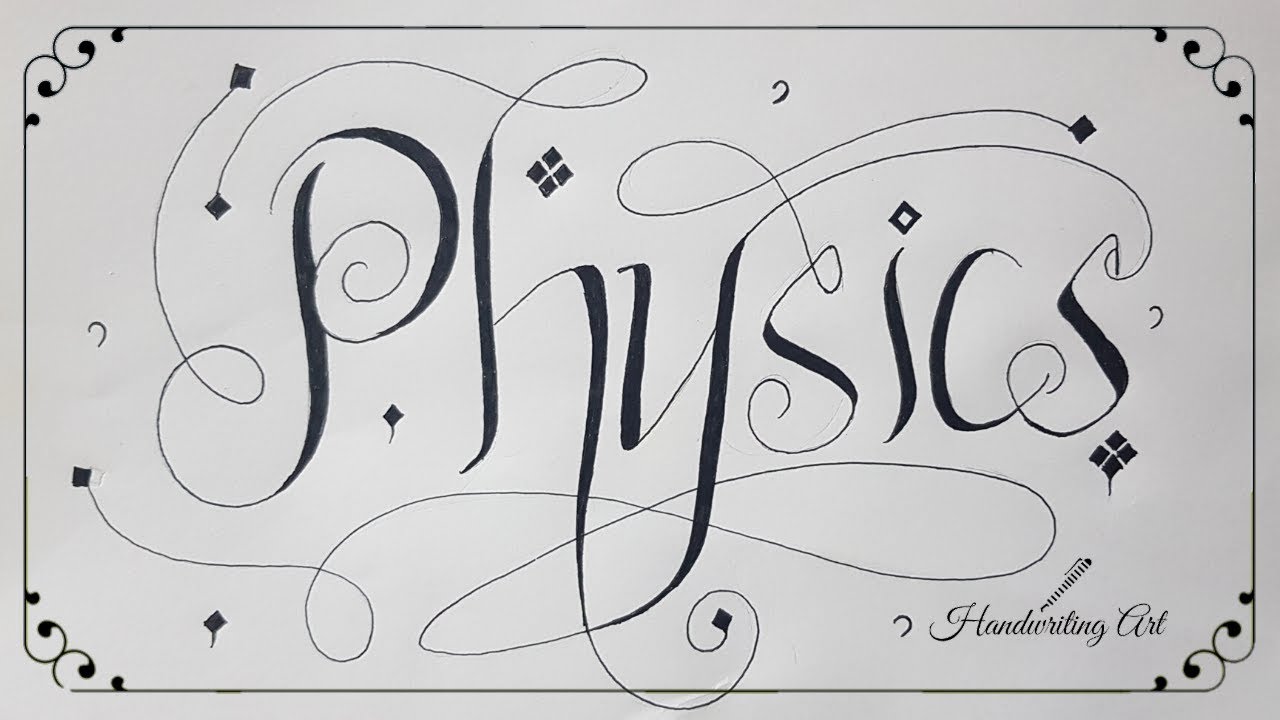 physics assignment in calligraphy