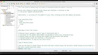 33 Inner Nested Classes in java Theory Content