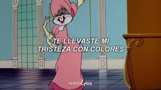 Video thumbnail of ""Mi Corazón, con flores te llevaste mi tristeza, con colores 💐"-Monsieur Periné (Letra) | Bugs Bunny"