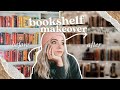 so I did this to my books... ✨ aesthetic bookshelf makeover