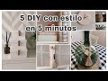 DIY 5 ideas deco low cost en 5 minutos que darán estilo a tu casa (reciclando)