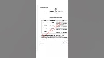 CU 6th sem exam date 2025 || cu exam date 2025 || 6th semester exam date 2025 Calcutta University