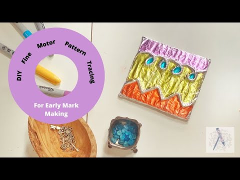 DIY Fine Motor Pattern Tracing board for Early Mark Making