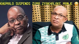 Ugixabeze ungo 'Suspend' kuzokhishwa nobuso buka  Zuma kwi MK u Khumalo uyalwake manje