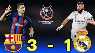 مبارة مجنونة كلاسيكو ريال مدريد و برشلونة كاس السوبر 22-2023/ HD 🔥