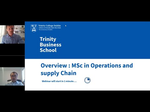 MSc Webinar Overview: MSc Operations & Supply Chain Management