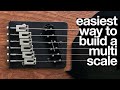 Convert a lefty Tele bridge for right-handed multi-scale