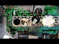 John Deere 8360RT 6090 engine overhaul time lapse