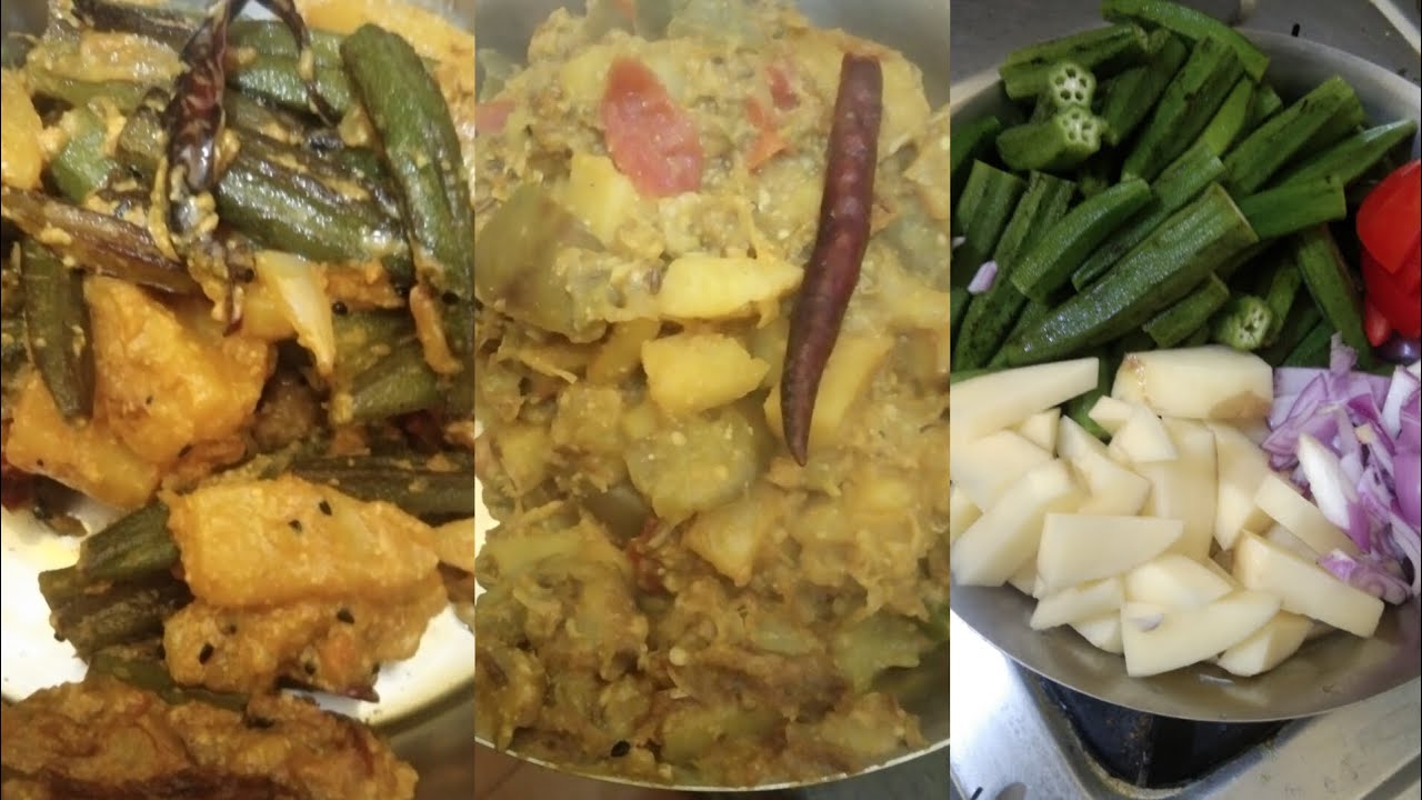 ভেনডি আর আলু দিয়ে তরকারি আর বাঁধাকপি 