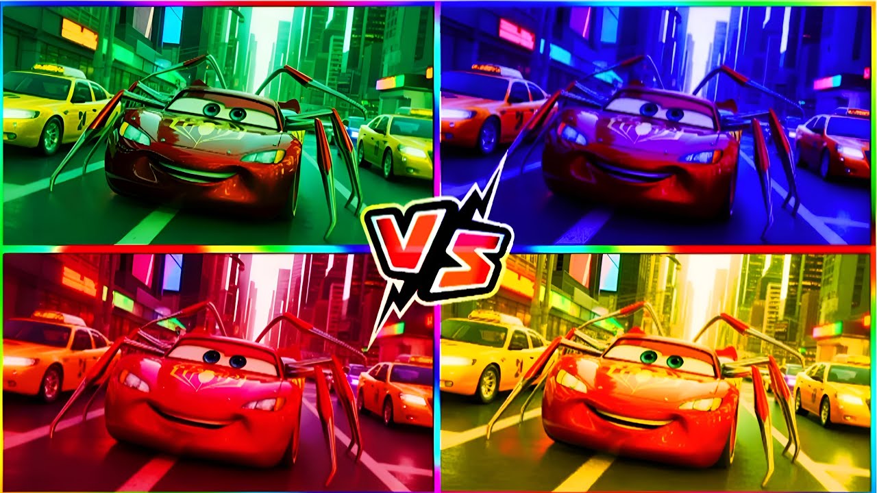 Lightning McQueen Color Battle 🚗🔥 Which Color Survives?
